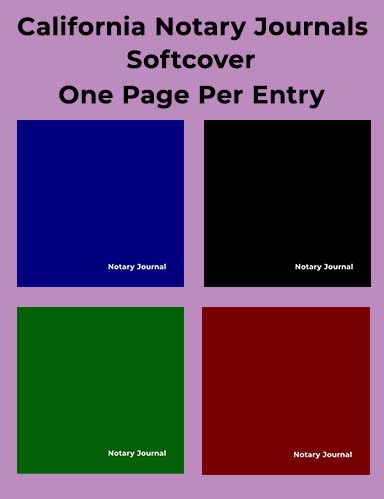 California Notary Journals covers