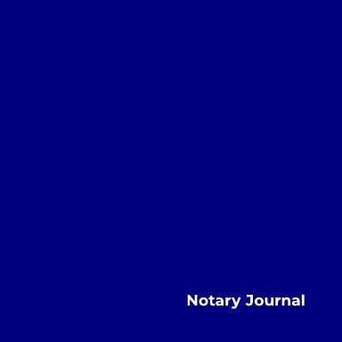 California Notary Journal Blue Cover